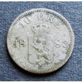 1883 Norway 10 Ore Scarce Silver