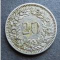 1899 Switzerland 20 Cent