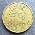 1947 Belgian Congo 5 Francs