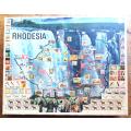 Rhodesia Stamps Map Puzzle - Have not checked if all there & complete