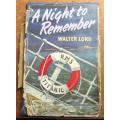 A Night to Remember - Walter Lord - RMS Titanic 1956 1st Edition