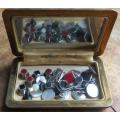 Vintage Krementz Box with mirror + Cuddlinks & Pins