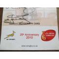 Rugby card with Sharks / Springboks Autographs Lambie
