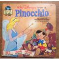 Walt Disney Pinocchio Reader + Vinyl 7`Record