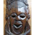 African Hardwood Hand Carved Mask