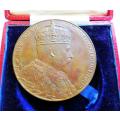 1902 Large Boxed Coronation Medallion King Edward VII 55mm