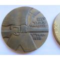2 x Large Israel Medallions US Help Judgement Day War + 30th Anniversary of Independence