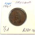 1941 Ireland Half Penny