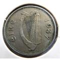 1947 Ireland Sixpence