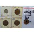 5 x Ireland Coins  - 1 Bid for all 5