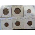 6 x Ireland Coins  - 1 Bid for all
