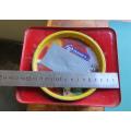 World Stamps on Paper - Large Biscuit Tin Full - ruler just to show size