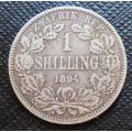 1894 ZAR 0.925 Silver Shilling