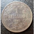 1897 ZAR 0.925 Silver Shilling