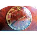 Vintage Junghans Germany Mantel Clock - Seems to be all there and working - Sold As Is