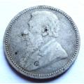 1893 ZAR Sixpence 6d Silver Coin