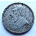 1892 ZAR 3d Silver Coin