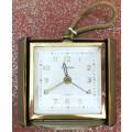 Vintage EUROPA Travel Alarm Clock Brass Folding Mechanical  Case - Unknown working