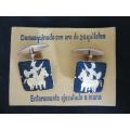Vintage Spanish/Mexican CuffLinks 24K gold plated on original Card