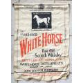 White Horse Whisky promotion sign printed on cloth Scotland 360mm x 600mm