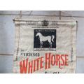 White Horse Whisky promotion sign printed on cloth Scotland 360mm x 600mm
