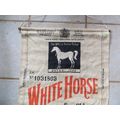 White Horse Whisky promotion sign printed on cloth Scotland 360mm x 600mm