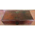 Antique Wood Pen Stand with drawer - Well Made 250mm x 130mm