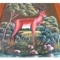 Original Oil painting on Framed Copper - Impala / +-290 x 450mm - Unknown Artist