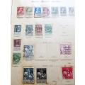1800`s - 1910 Stamps in pre printed Album 750+ Stamps - Album damaged