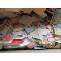 Glory Box of World Stamps on and off Paper - Must be treasure here!