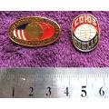 2 x Russian 1975 Russia USA Apollo Space Mission Badges