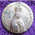 Antique Catholic Religious Medal Nossa Senhora Do Rosario Da Fatima R.P.N - damaged