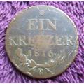 1816(B) Ein Kreuzer Coin