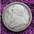 1895 ZAR 6d Sixpence - .925 Silver Coin