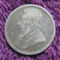 1896 ZAR 6d Sixpence - .925 Silver Coin