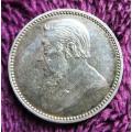 1897 ZAR 6d Sixpence Silver Coin
