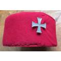 Masonic Knights Templar Cap with Badge