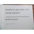 Rhinos belong to Everybody - 1964 hardcover - Bernhard Grzimek