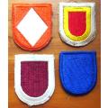 4 x Assorted US Military embroidered ID Patches