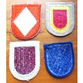 4 x Assorted US Military embroidered ID Patches