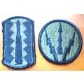 2 x US Army Air Defence embroidered ID Patches