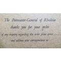 8 x The Postmaster-General of Rhodesia - Philatelic dept. Stamp Protection Cardboard folder