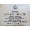 1969 Nautical Map of Gough Island - 1:50 000 - Laminated with foxing