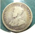 1916 SCARCE DATE Australia SILVER Sixpence 6d