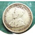 1920 Australia SILVER Sixpence 6d