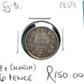 GB 1859 SILVER Sixpence