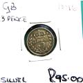 GB 1896 SILVER Threepence 3d