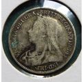 GB 1896 SILVER Threepence 3d