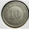 1910(G) Germany 10 Pfennig SCARCE