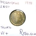 1935 Mozambique 2$50 SILVER